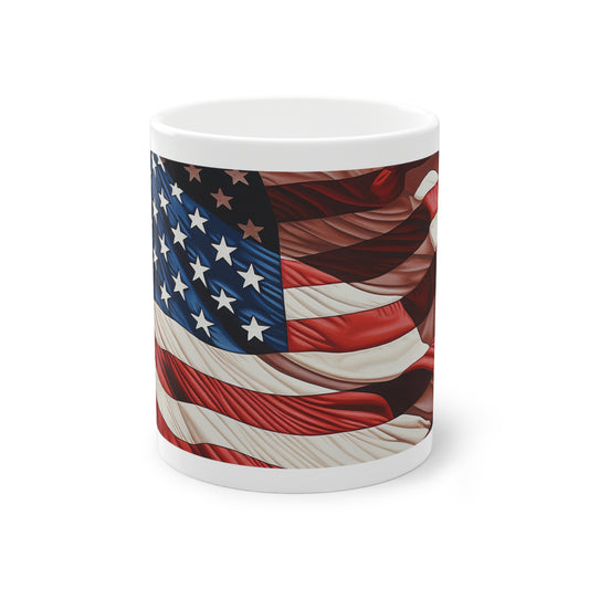 USA Flag Standard Mug - Patriotic Ceramic Coffee Cup