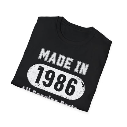 Made In 1986 All Geniune Parts T-Shirt