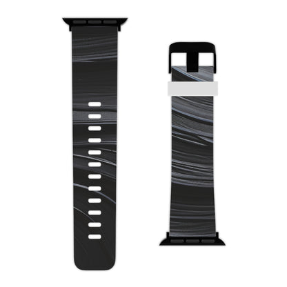 Sleek Black Wave Watch Band for Apple Watch