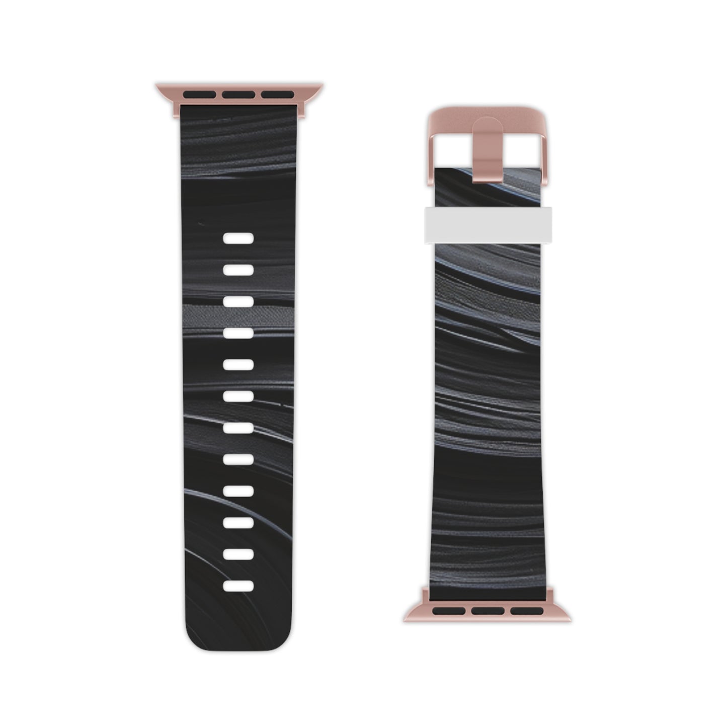 Sleek Black Wave Watch Band for Apple Watch