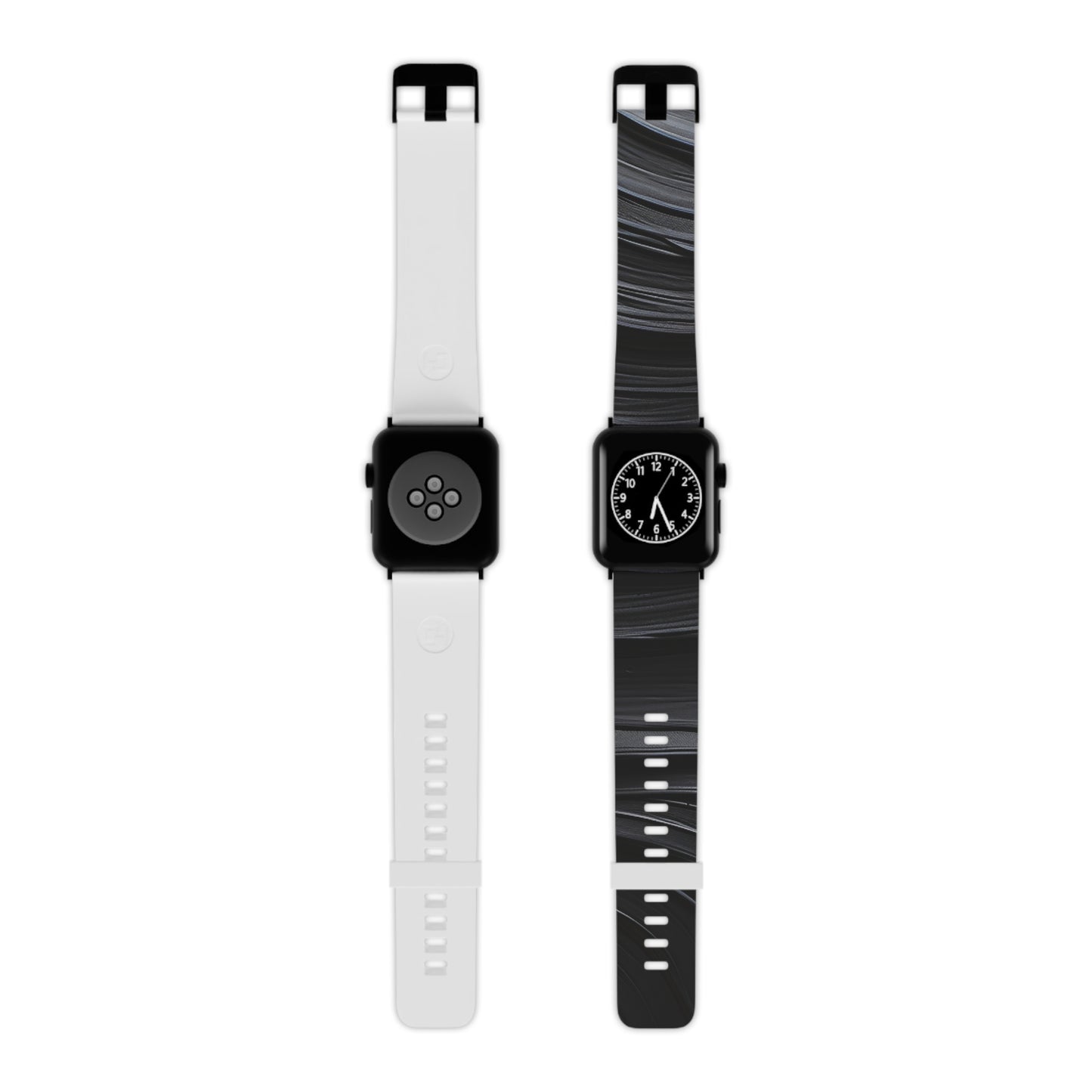 Sleek Black Wave Watch Band for Apple Watch