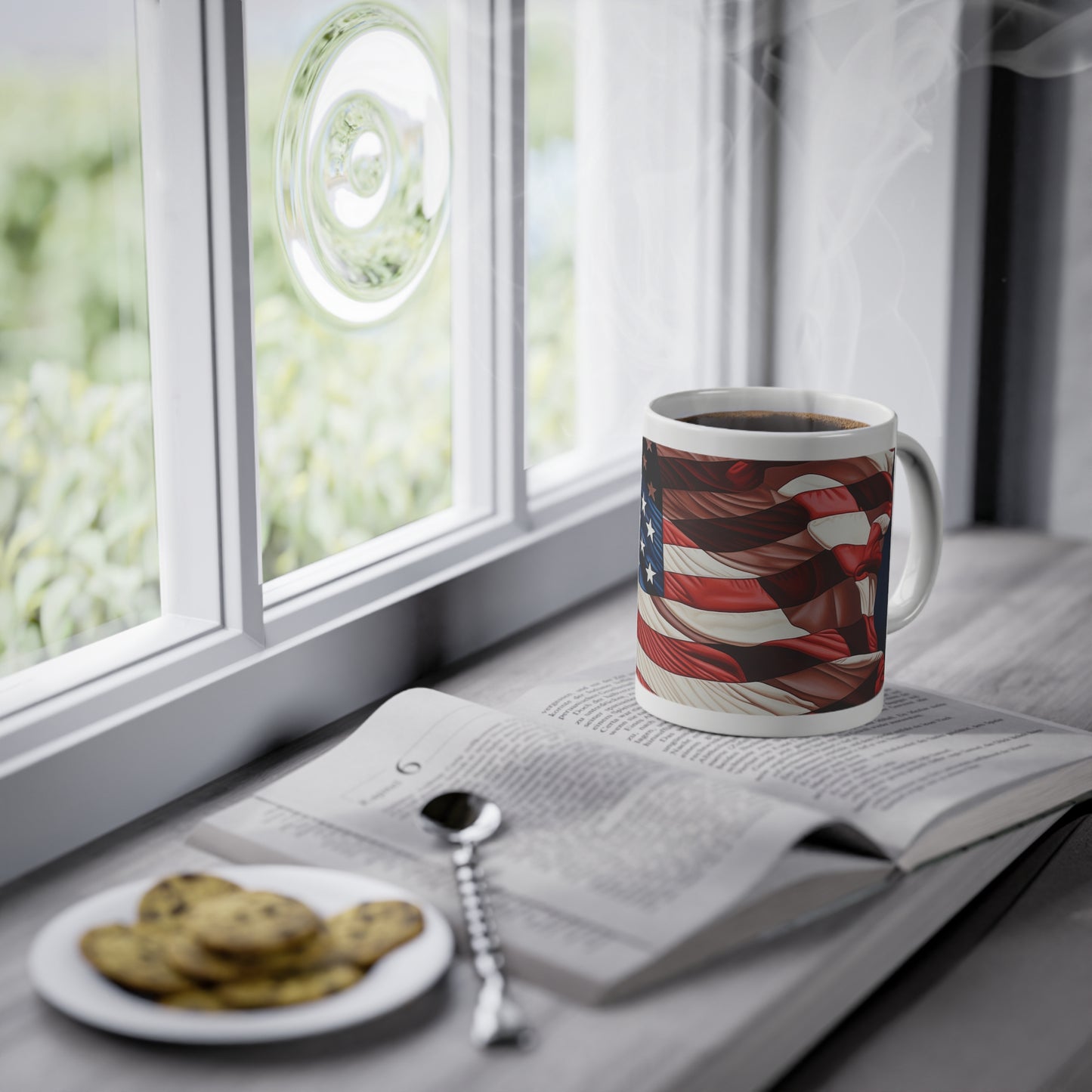 USA Flag Standard Mug - Patriotic Ceramic Coffee Cup