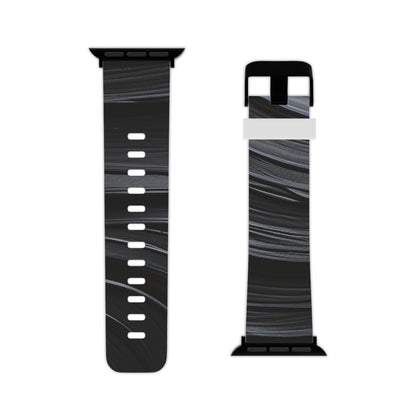 Sleek Black Wave Watch Band for Apple Watch