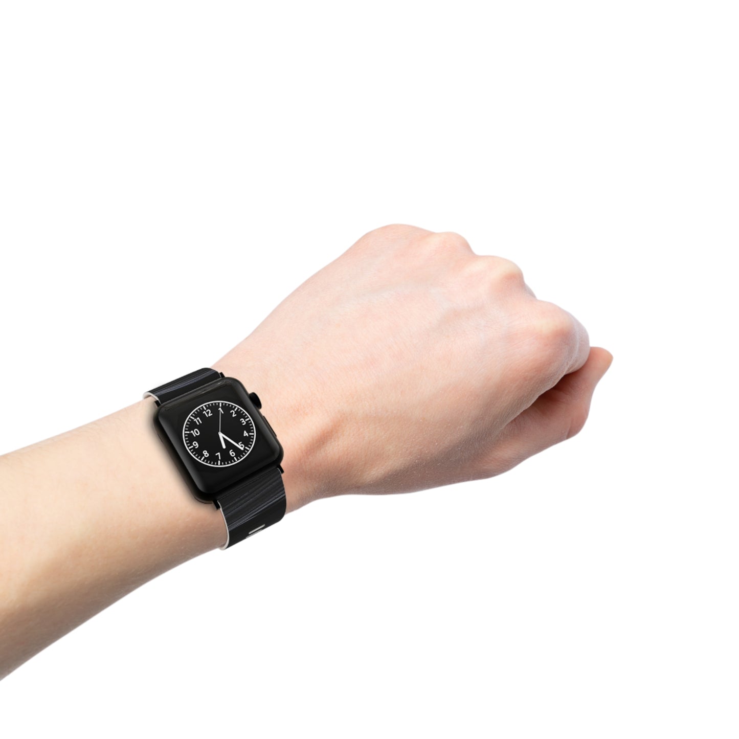 Sleek Black Wave Watch Band for Apple Watch