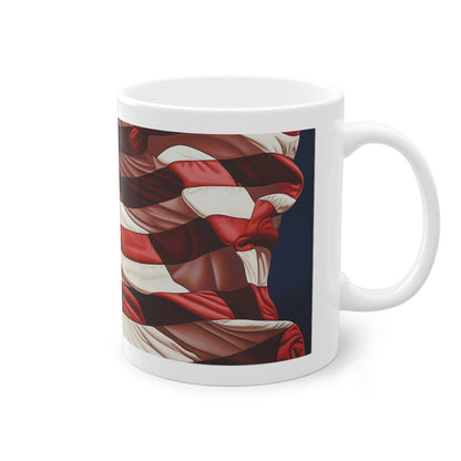 USA Flag Standard Mug - Patriotic Ceramic Coffee Cup