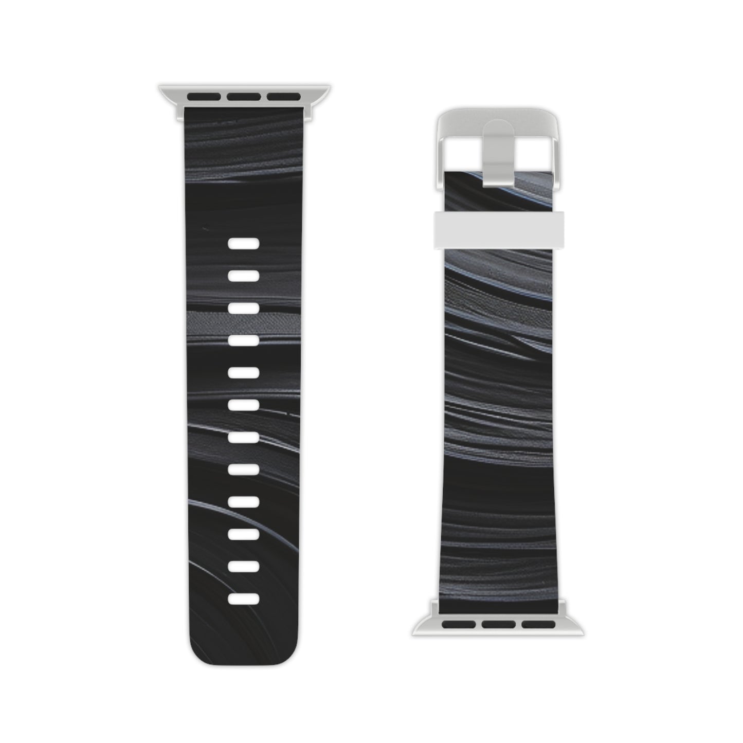 Sleek Black Wave Watch Band for Apple Watch