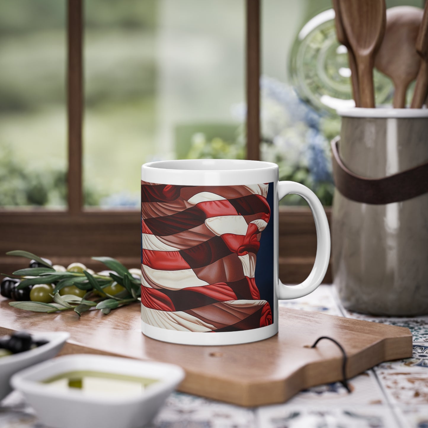 USA Flag Standard Mug - Patriotic Ceramic Coffee Cup