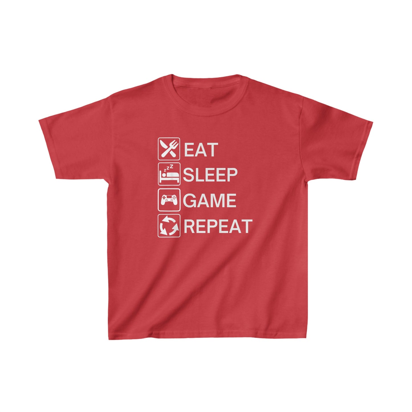 Eat Sleep Game Repeat Kids Tee