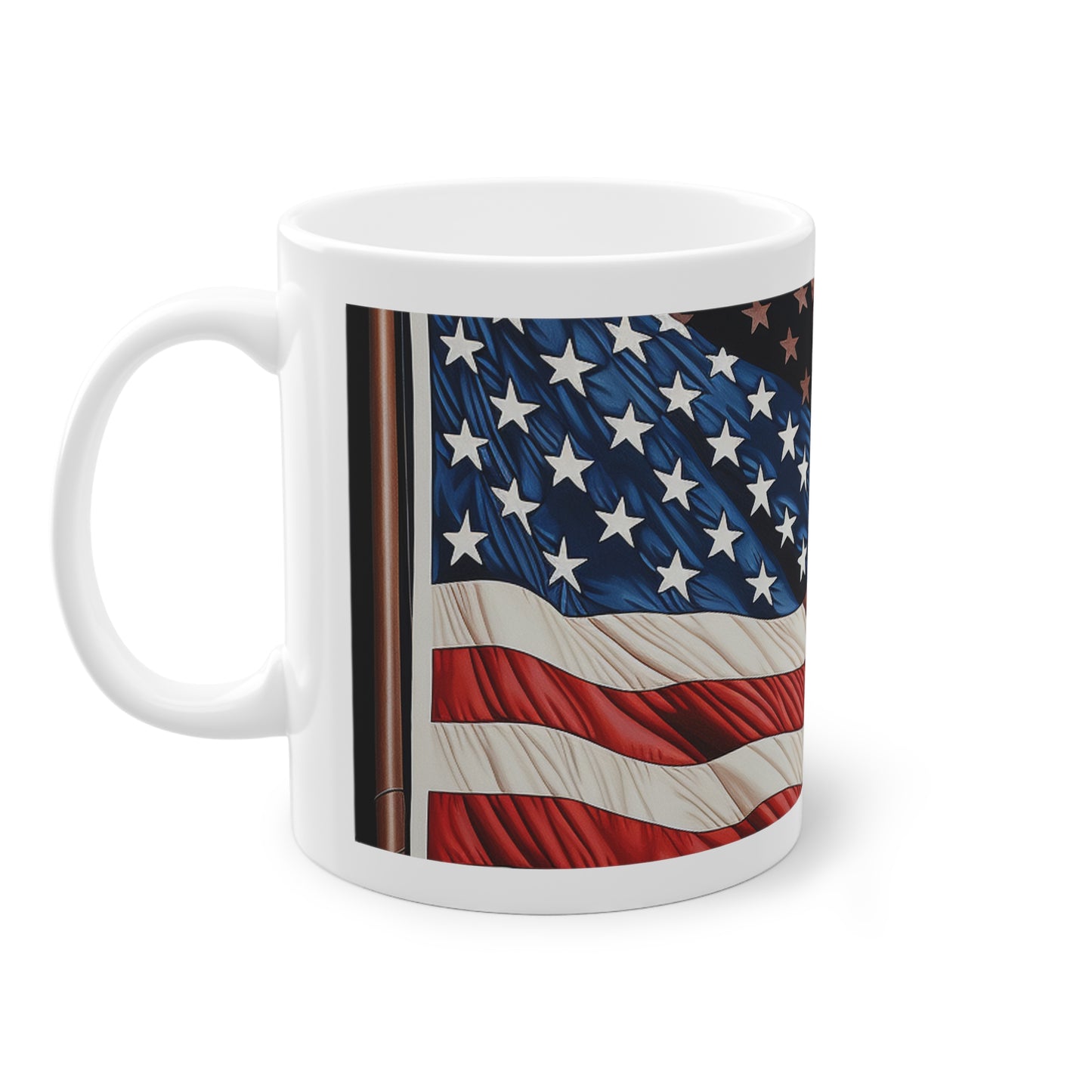 USA Flag Standard Mug - Patriotic Ceramic Coffee Cup